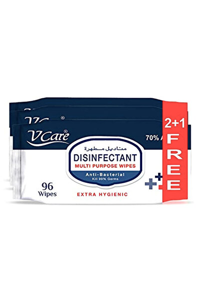 vcare V Care Disinfectant Multi-Purpose Anti Bacterial Wipes - 96'S | Kills 9...