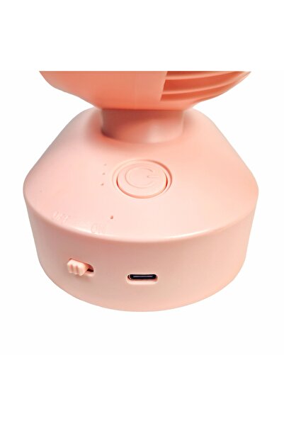 Naimeed Company Ventilator, cu baterie, Naimeed D5851, USB, Roz, 197x255x78mm