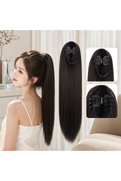 Generic 1 Synthetic Clip In Ponytail Extension Long Straight Natural Fluffy D...