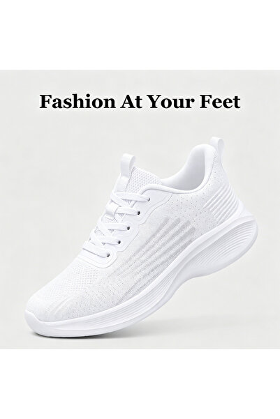 SOSENFER Women's Athletic Shoes, Breathable Mesh Running Shoes With Soft Soles
