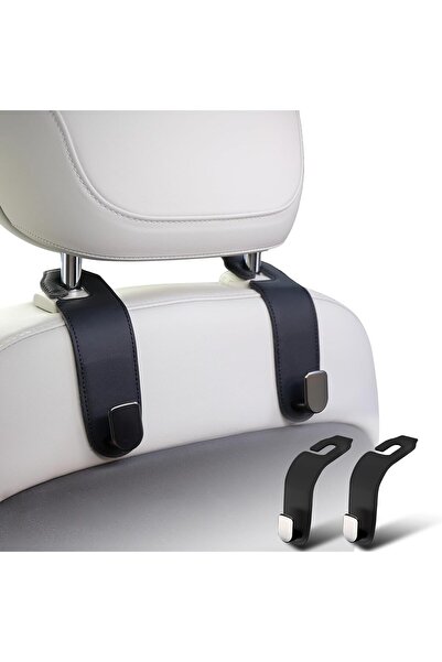 Arabest 2 PCS Black Car Headrest Hooks, Car Interior Organizer Accessories, S...