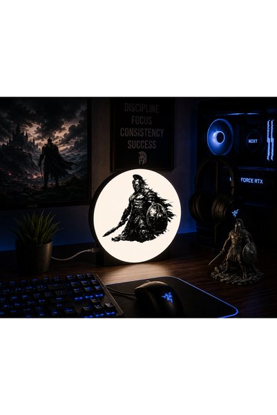 İKONİXPET Wolf Led Table Lamp 20X20 cm USB Night Light Gamer Room Decor White...