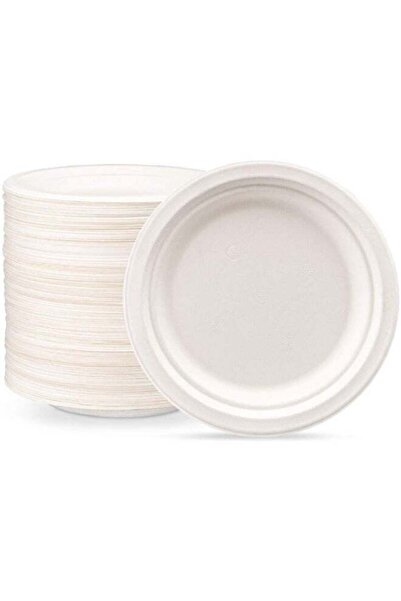 SNH Packing Bagasse Biodegradable Plate 7 inch Made From Sugarcane Plates 50 ...
