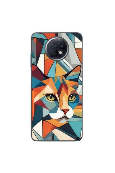OEM Husa compatibila cu Xiaomi Redmi Note 9T Silicon Gel Tpu Model Cubic Cat Art