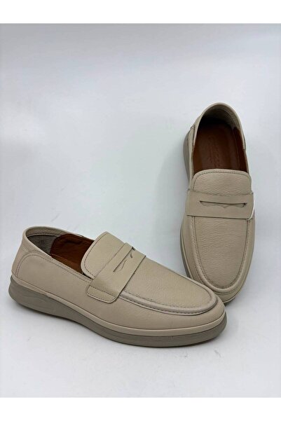 Papuccu Beige Men's Leather Shoes