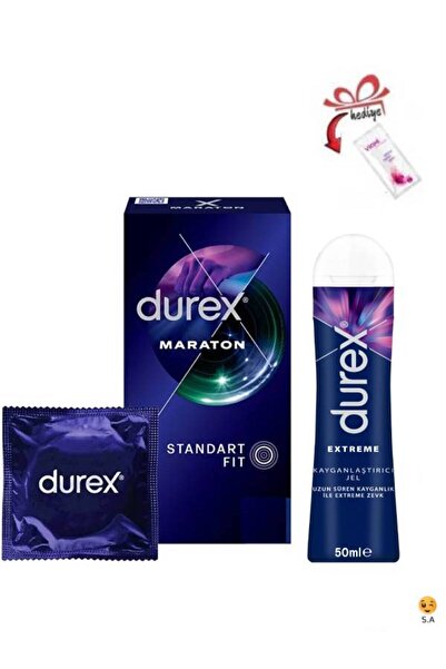 Durex Maraton Süre Uzatan 5'li Prezervatif-Extreme Anl Kayganlaştırıcı Jel Se...