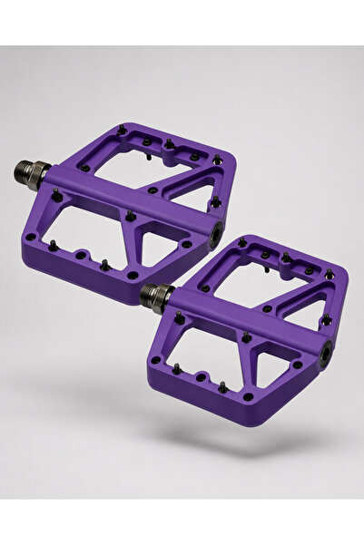 heugers 874 Rulmanlı Çivili Platform Bisiklet Pedalı - Mor | 9/16"