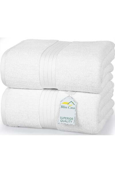 Bliss Casa Luxurious Jumbo Bath Sheet 35 x 70 Inch (2 Pack) - 550 GSM 100% Co...