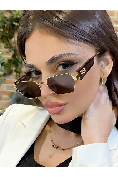 ORVILLA 1Pc Women's Fashionable Small Metal Frame Asymmetric Sunglasses, Suit...