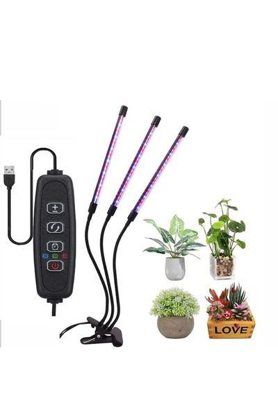 Choice1 3 Head USB-60LED USB LED Plant Grow Light for Indoor Garden with 10 D...
