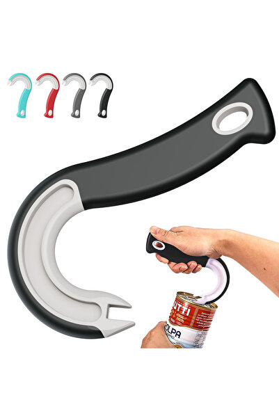 Choice black New Design Easy-Grip Hook Can Opener - Durable Plastic, Perfect ...