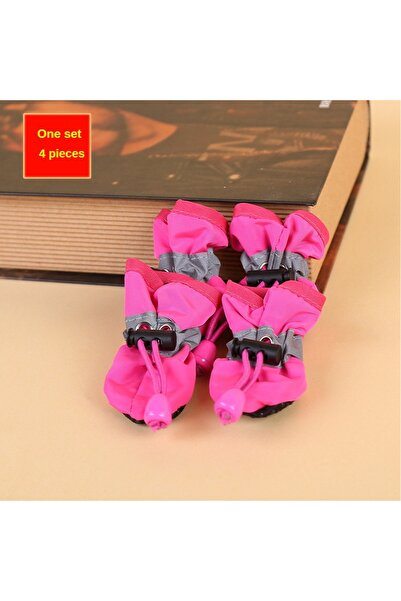 Choice4 XL Burgundy 4pcs Water-Resistant Dog Shoes For Small Dogs - Protect Y...