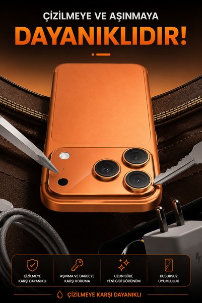 Powerfox iPhone 17 Pro Compatible Camera Lens Frame Protector Transparent Full Coverage Anti-Scratch Camera Protection Film