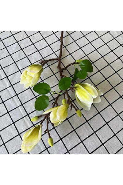 Choice6 1 pc green Artificial Flower Silk Magnolia Bouquet Diy Photo Props We...