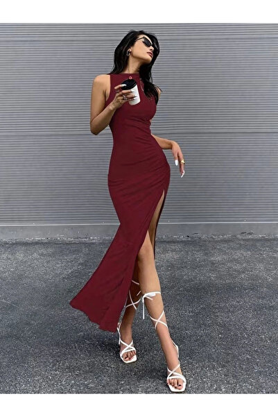 Generic Brand Women's Long Diving Suit with Open Shoulders and Gathered Side ...