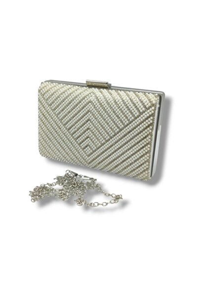 VAROL ÇANTA Varol 370-26 Steel Case Stone Evening Dress Women's Bag
