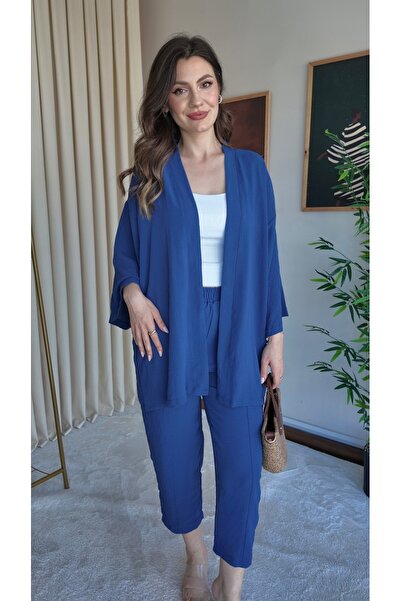 MEECY Ženski kimono pantaloni, dvodelni set