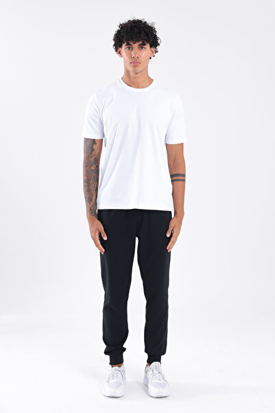 Rowinger Modal Blend Soft Textured Men's Jogger Sweatpants with Contrast Pipi...