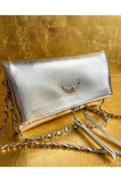 Gogoey Elegant Wing Detailed Chain Women's Shoulder and Clutch Bag