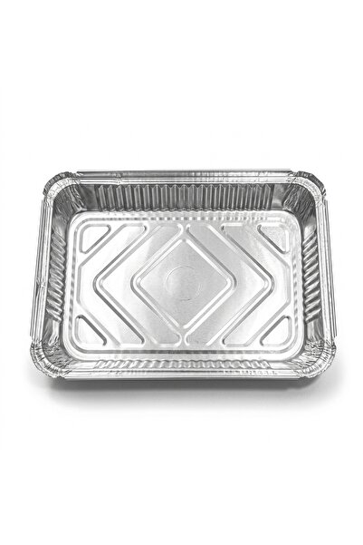 sunpack Deep Rectangular Aluminum Tray with Lid – Pack of 50