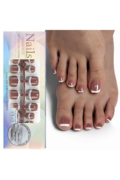 choice2 04 120Pcs/Boxed French Toe False Nail Press on Acrylic Nails Removabl...