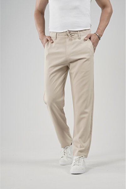 Butik Trend Biz Skinny Fit Waist Tie Fabric Trousers