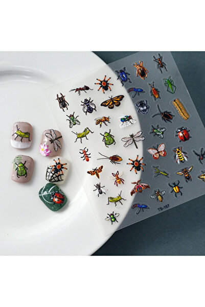 Choice NAILFYOU TS167 1 piece 5D Chic Dragonfly Insect Butterfly Nail Sticker...