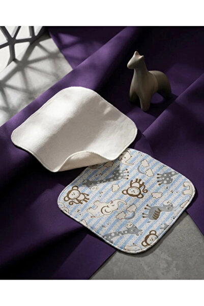 MiniElegans Safari Themed Boxed Set of 7 Baby Mouth Wipes 100% Cotton Newborn...