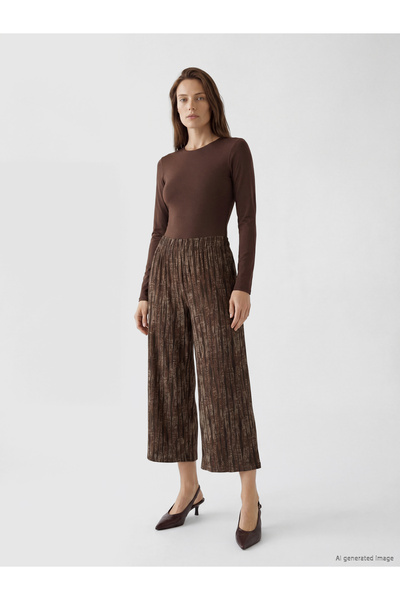 LC Waikiki Capri de damă cu talie elastică și imprimeu