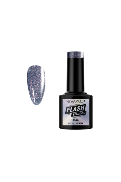 Elixir FLASH SEMI GEL (ΗΜΙΜΟΝΙΜΟ BΕΡΝΙΚΙ) - 1144 (PASTEL LAVENDER) 8ML