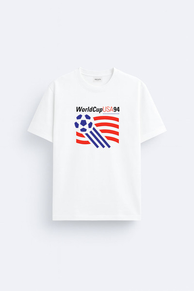 cesita Amerika SAD Svetsko prvenstvo Svetsko prvenstvo Štampana pamučna bela ...