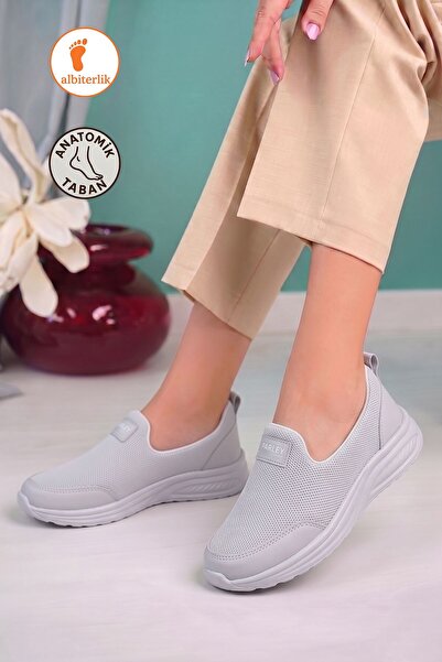 AlbiShoes Women's Mother's Laceless Mesh Comfortable Daily Walking Ballerina ...