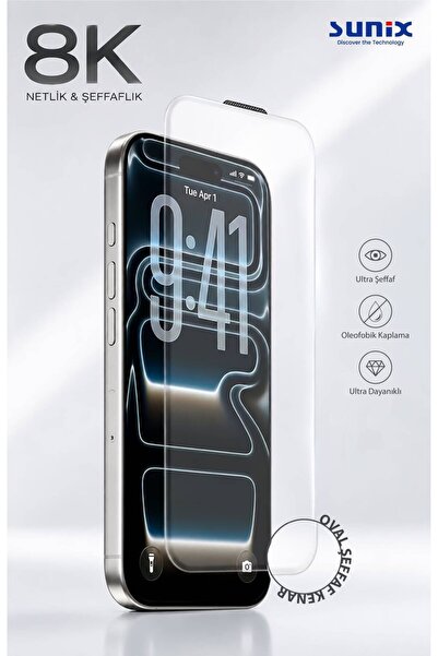 Sunix 8K CC Glass Cam - iPhone 11 Uyumlu Ekran Koruyucu
