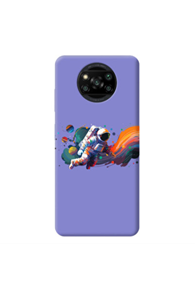 Other Xiaomi Poco X3 /X3 Pro Rainbow Space Purple Colored Silicone TPU Θήκη