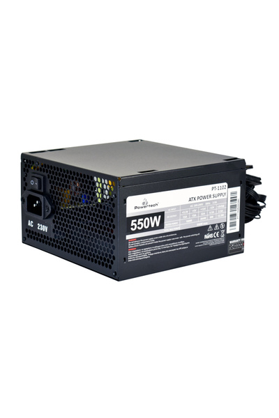 POWERTECH τροφοδοτικό για PC PT-1102, 550W, ATX, 120mm Fan