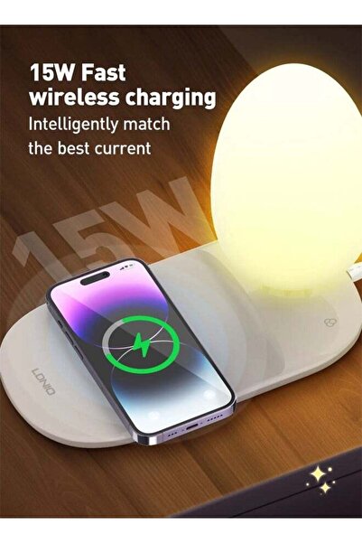 LDNIO 15W Smart LED Desk Lamp with Wireless Charging – Waterproof Touch, RGB,...