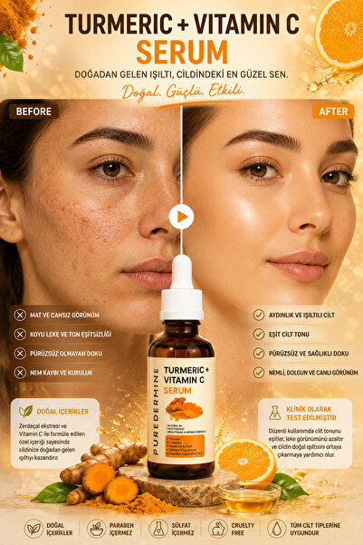 Puredermine Turmeric Vitamin C Serum |   Powerful Antioxidant Care That Reduc...