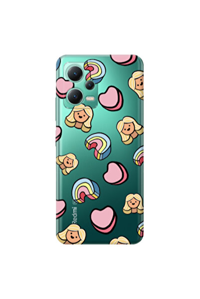 Other Xiaomi Redmi Note 12 Pro Plus 5G Girl rainbow and hearts Transparent Si...