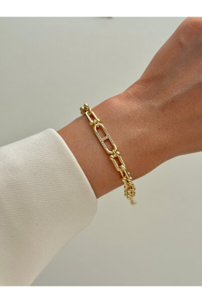 YOUES JEWELRY CM Lüx Premıum Kuyumcu Model Bileklik Renk Atmaz Kadın Bileklik