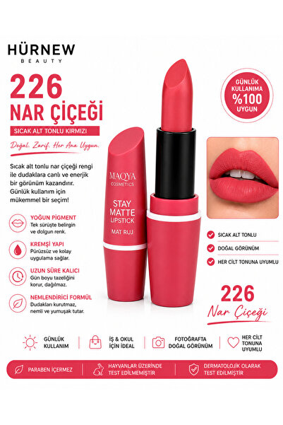 Genel Markalar HÜRNEW mat stay lipstick 226 narçeği