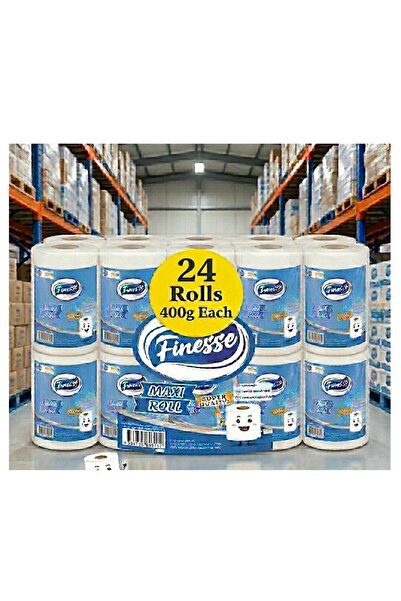 Finesse 24 عبوة من مناديل ماكسي رول ثنائية الطبقات، 600 جرام، مناشف مطبخ، جود...