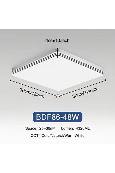 Choice4 White light Square 48W 18W-48W LED Ceiling Light 15-30CM Square Ceili...