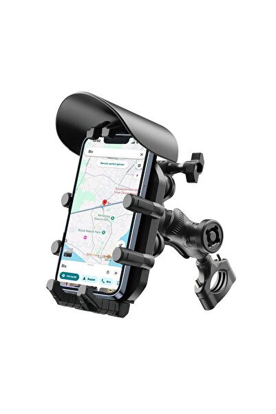 Bix BPH05 Güneş ve Yağmur Korumalı Gidon Bağlantılı 360° Derece Ayarlanabilir...