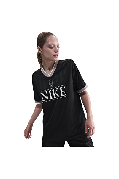 Nike Tricou sport de damă cu mânecă scurtă, decolteu în V, mărimea L