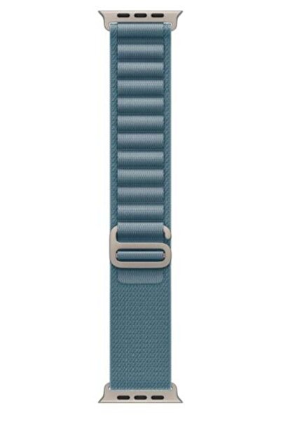 Apple Curea Alpine Loop pentru ceas 49mm, albastru deschis, cu finisaj din ti...