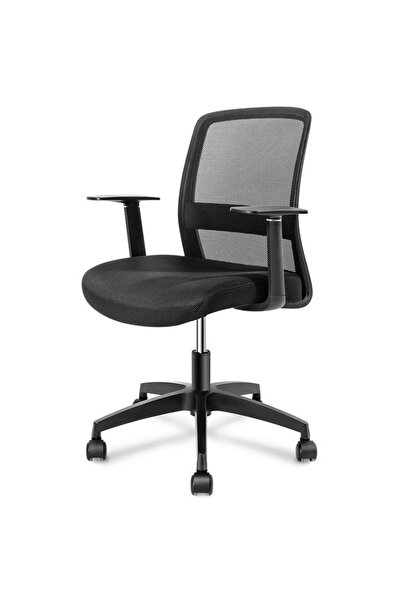 Deli Scaun de birou cu spătar din plasă, sistem de roți din ABS 87080
