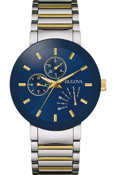 Bulova ساعة رجالية حديثة متعددة الوظائف من الفولاذ المقاوم للصدأ