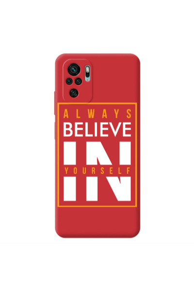 Other Xiaomi Redmi Note 10S Always Belive Red Colored Silicone TPU Θήκη