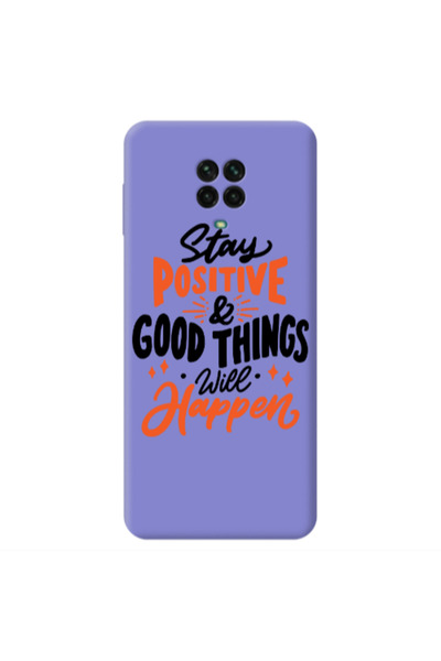 Other Xiaomi Redmi Note 9 Pro Stay Positive Purple Colored Silicone TPU Θήκη