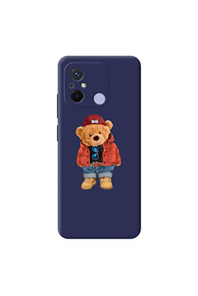 Other Xiaomi Redmi 12C Bear in a hat Dark blue Colored Silicone TPU Θήκη